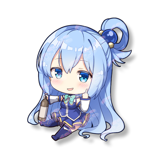 Aqua Pocket Waifu Sticker (Full Body)