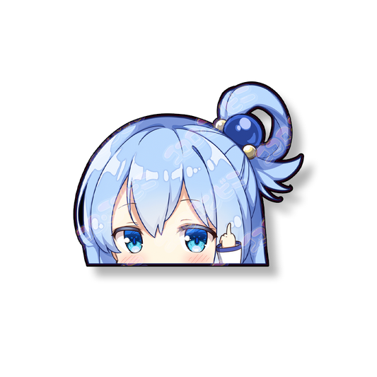 Aqua Pocket Waifu Sticker (Peeker)