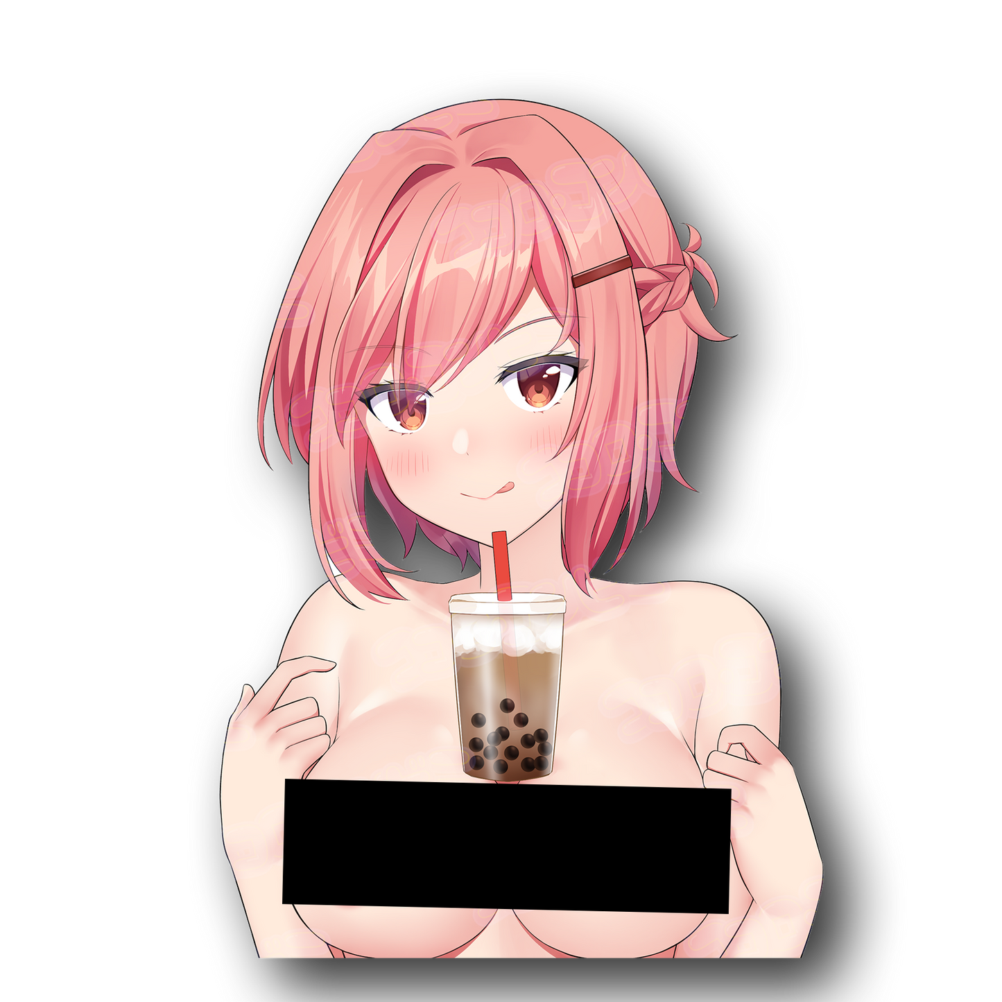 KayCee ABG - Anime Boba Girl Sticker (Tatted / NonTatted)