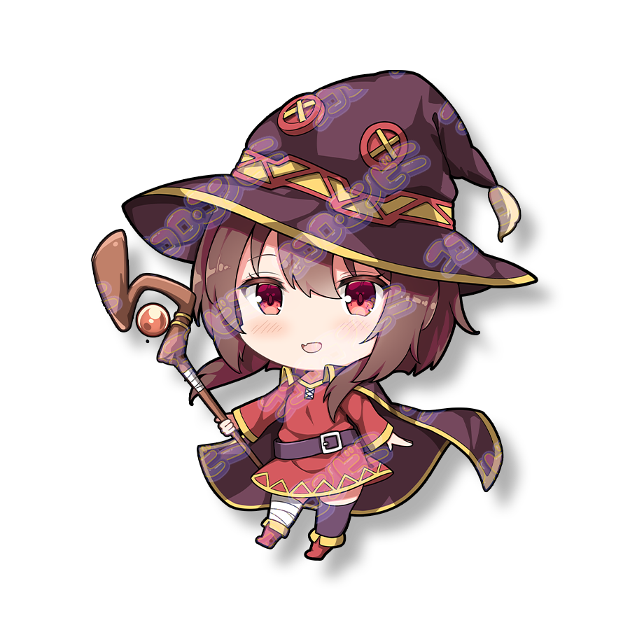 Megumin Pocket Waifu Sticker (Full Body)