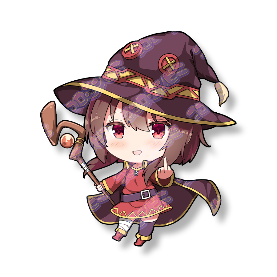 Megumin Pocket Waifu Sticker (Full Body)
