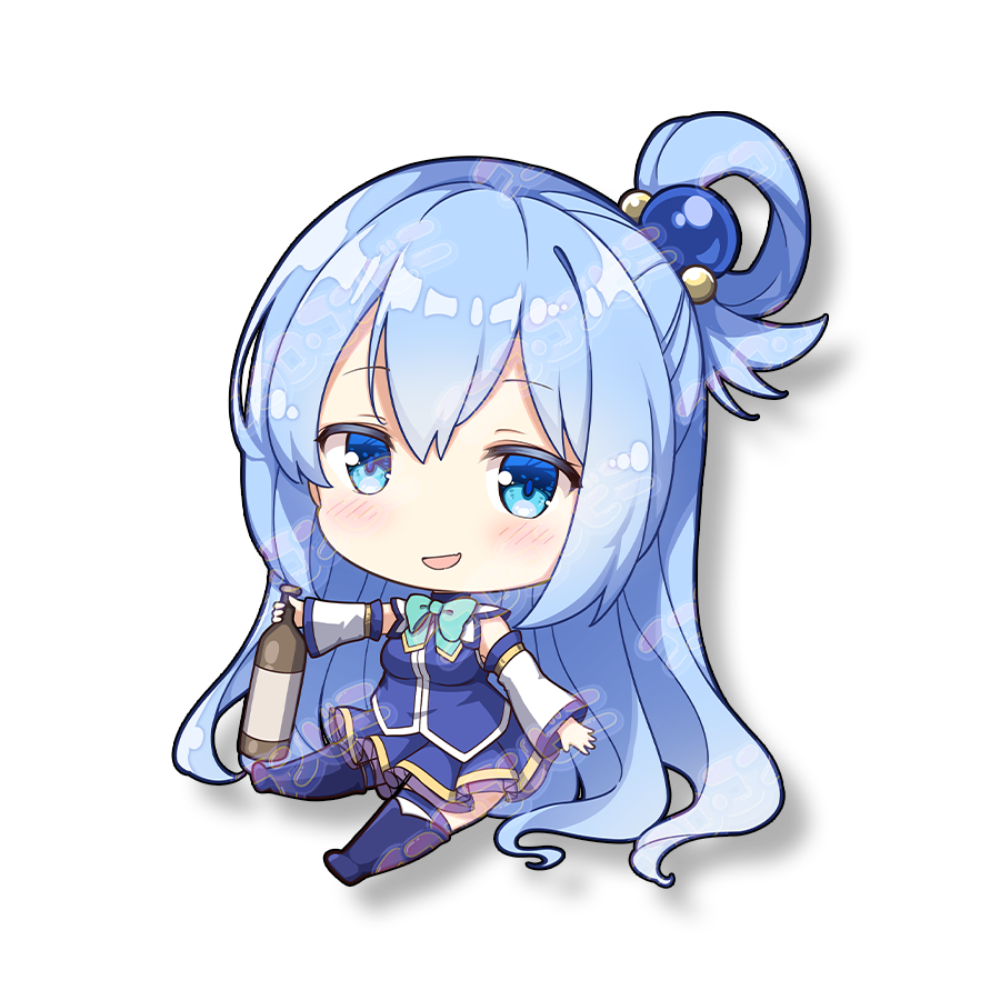 Aqua Pocket Waifu Sticker (Full Body)