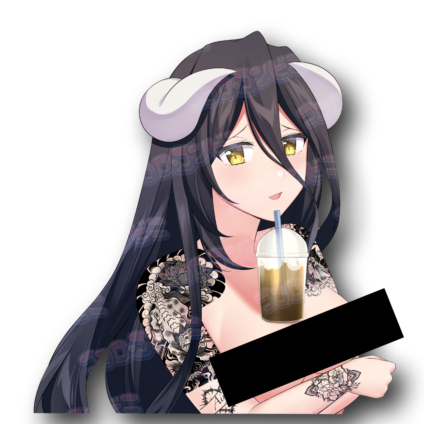 Albedo ABG - Anime Boba Girl Sticker (Tatted / NonTatted)