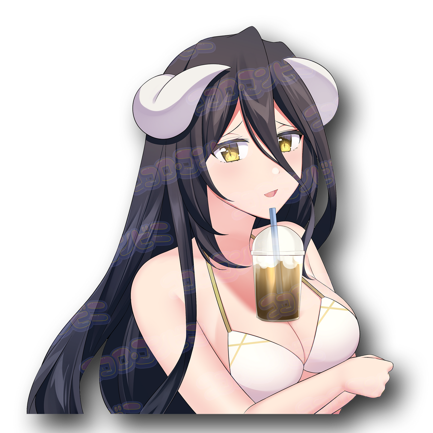 Albedo ABG - Anime Boba Girl Sticker (Tatted / NonTatted)