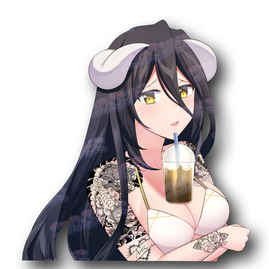 Albedo ABG - Anime Boba Girl Sticker (Tatted / NonTatted)