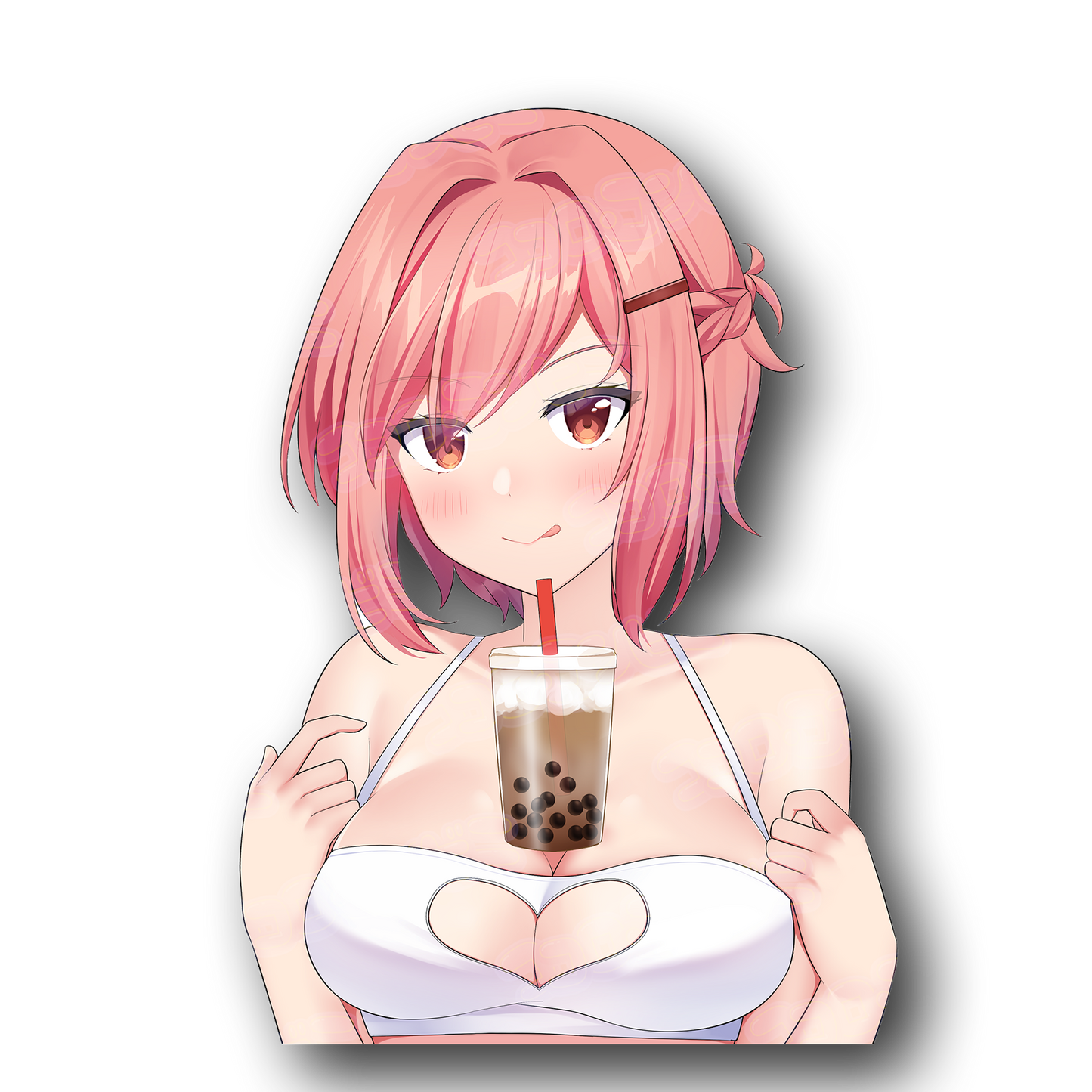 KayCee ABG - Anime Boba Girl Sticker (Tatted / NonTatted)