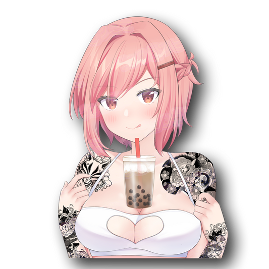 KayCee ABG - Anime Boba Girl Sticker (Tatted / NonTatted)