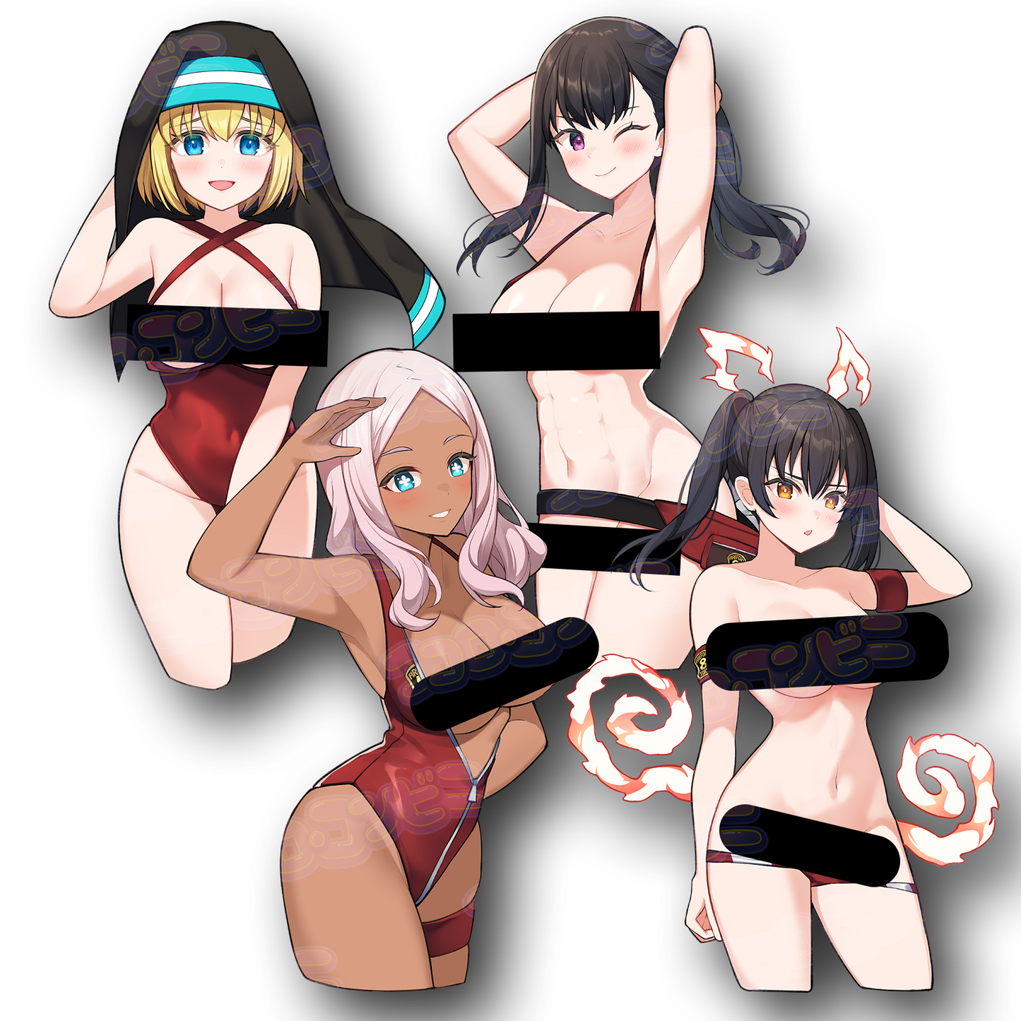 Fire Lifeguards Sticker Bundle (Holo / Regular)
