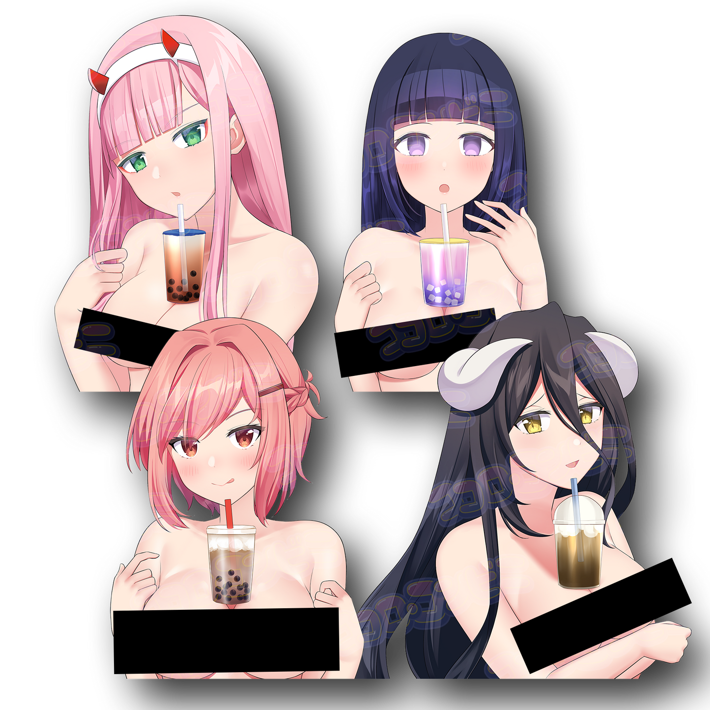 ABG - Anime Boba Girls Sticker Bundle  (Tatted / NonTatted)
