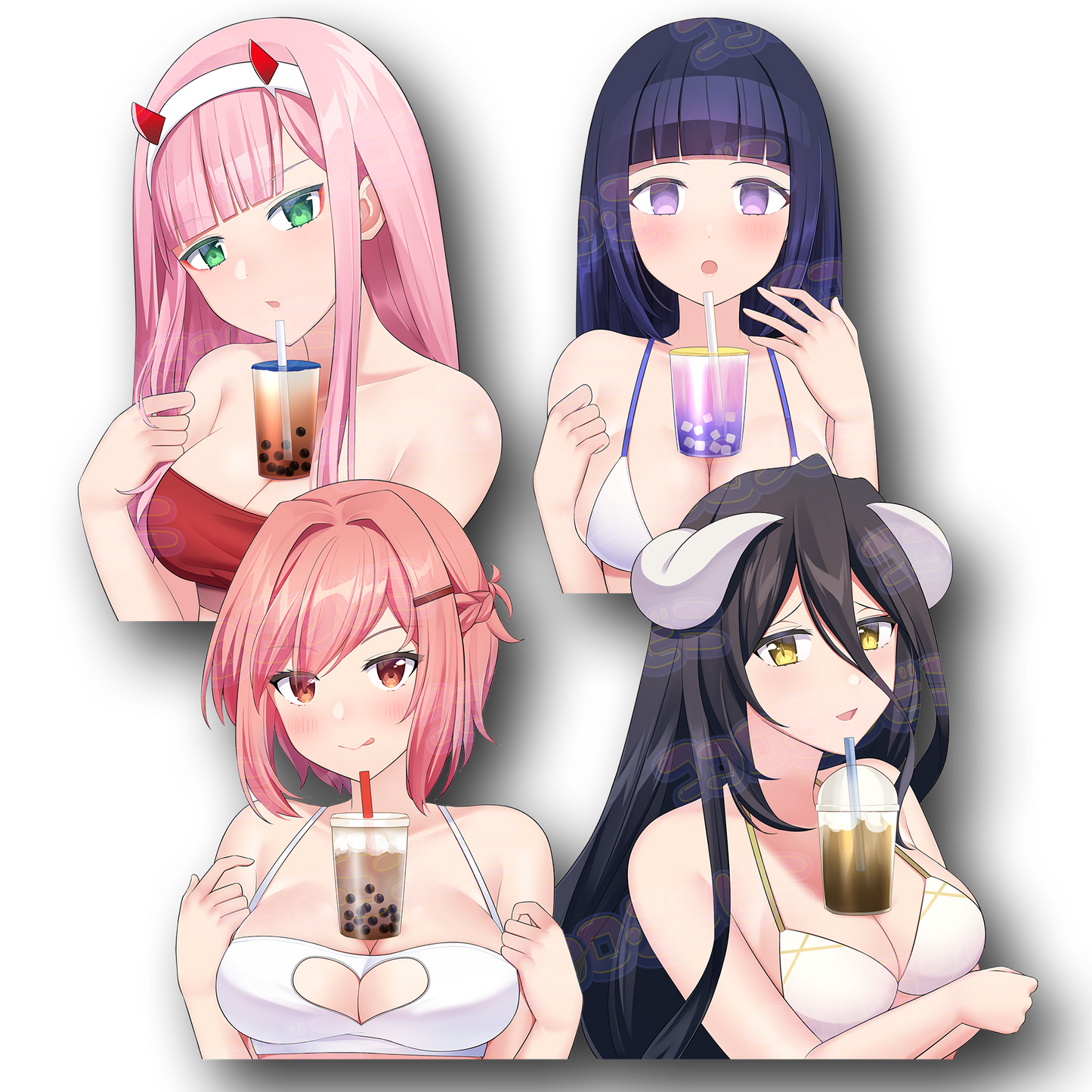 ABG - Anime Boba Girls Sticker Bundle  (Tatted / NonTatted)