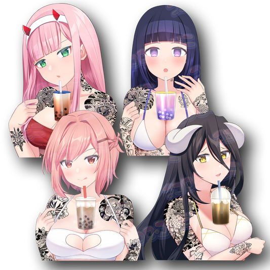 ABG - Anime Boba Girls Sticker Bundle  (Tatted / NonTatted)