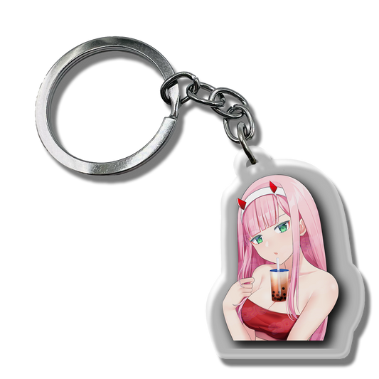 Zero Two ABG - Anime Boba Girl Keychain (SFW / NSFW)